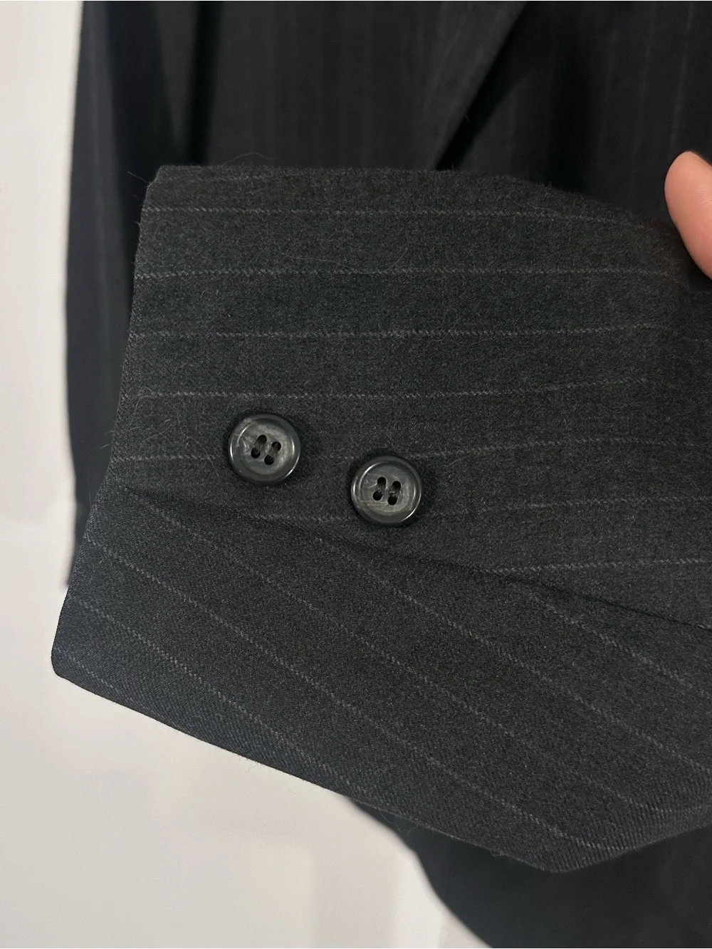 Brooks Brothers Golden Fleece 46R Charcoal Pinstripe Wool Blazer USA Made Ivy